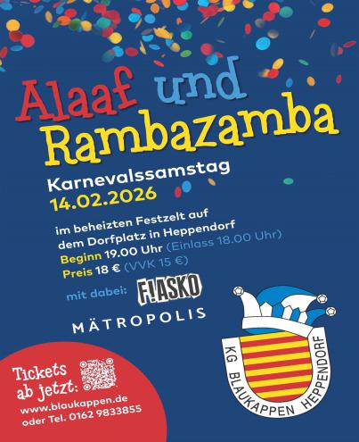 Flyer-Vorschau zu Alaaf und Rambazamba